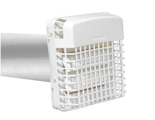 Dundas Jafine BPGH4WZW ProGard Dryer Exhaust Vent Hood, UV-Resistant, White, 4-in