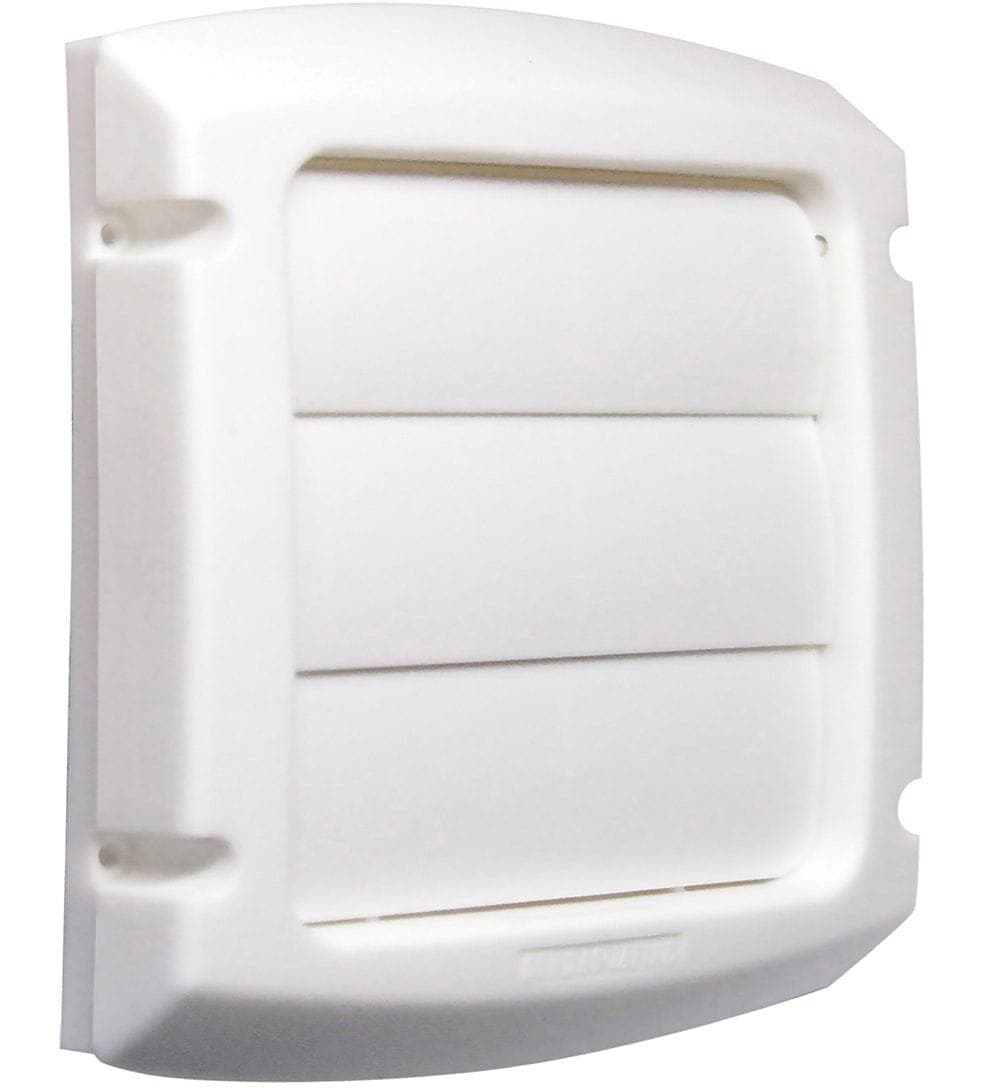 Dundas Jafine LC4WXZW ProVent Louvered Exhaust Cap, UV-Resistant, White, 4-in