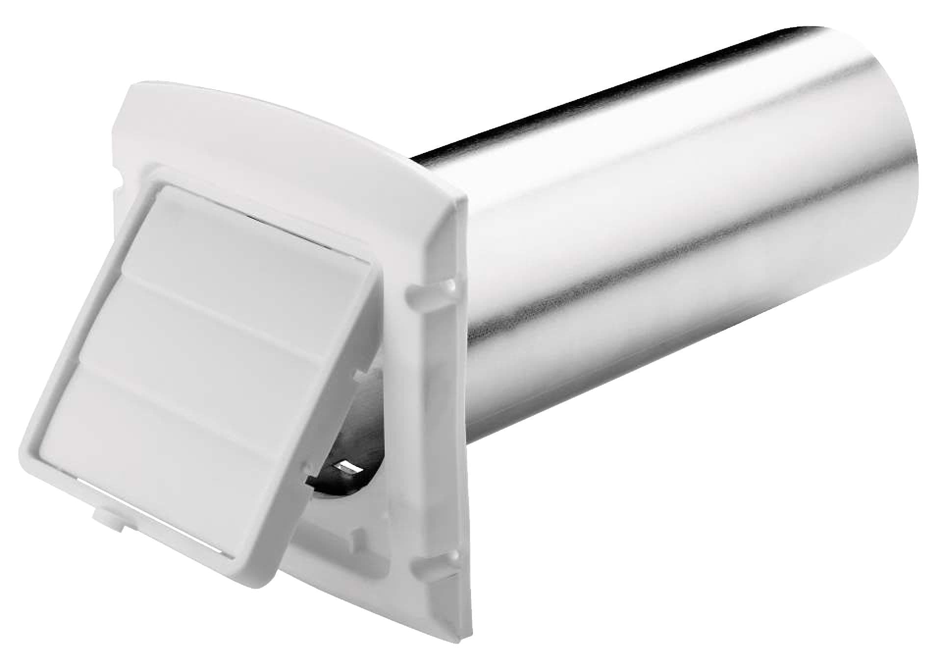 Dundas Jafine BHLH4WZW EzAccess Dryer Exhaust Vent Hood, White, 4-in