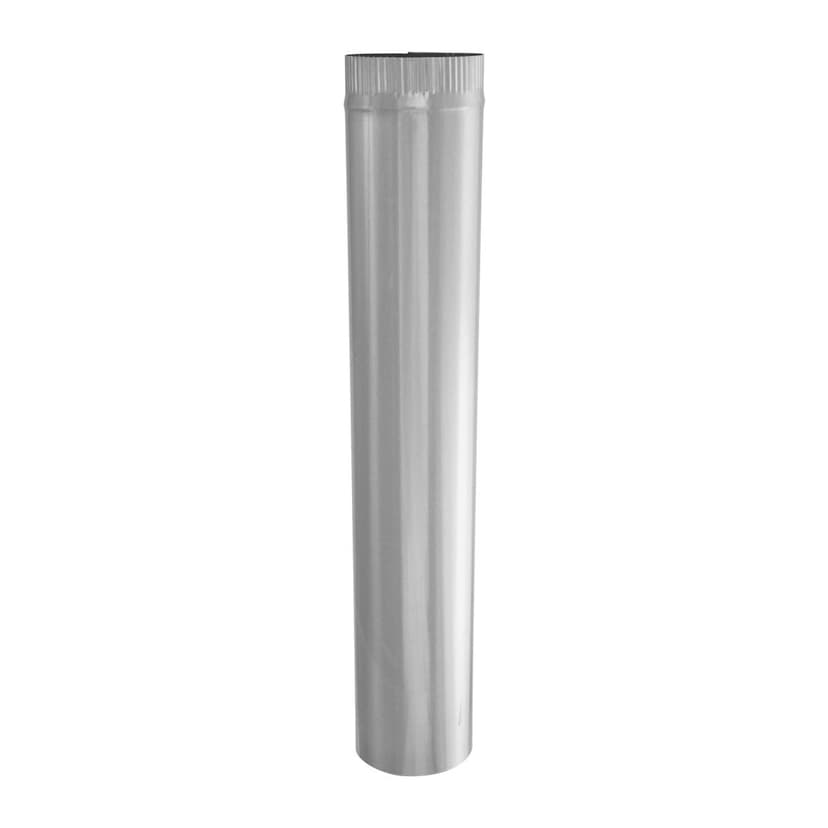 Imperial 30 Gauge Round Pipe For Warm/Cold Air, Galvanized Steel, 5-in Diameter, 30-in Length