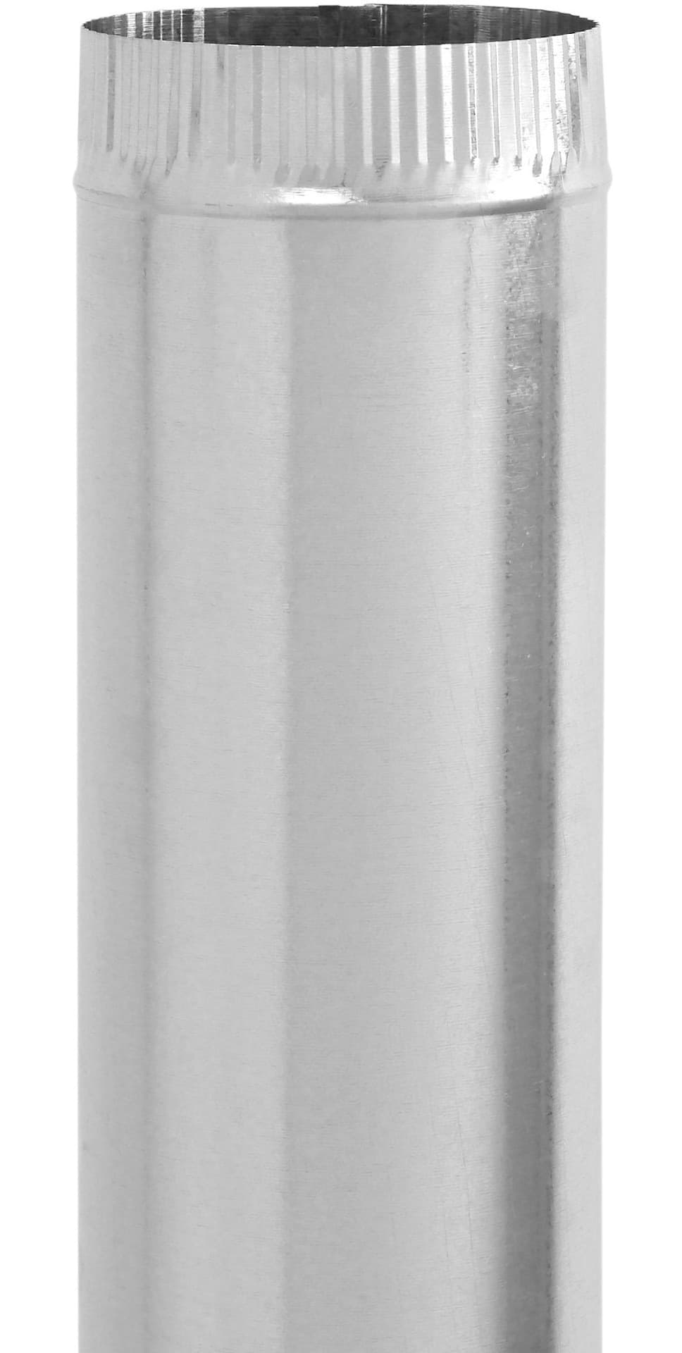 Imperial 30 Gauge Round Pipe For Warm/Cold Air, Galvanized Steel, 5-in Diameter, 60-in Length