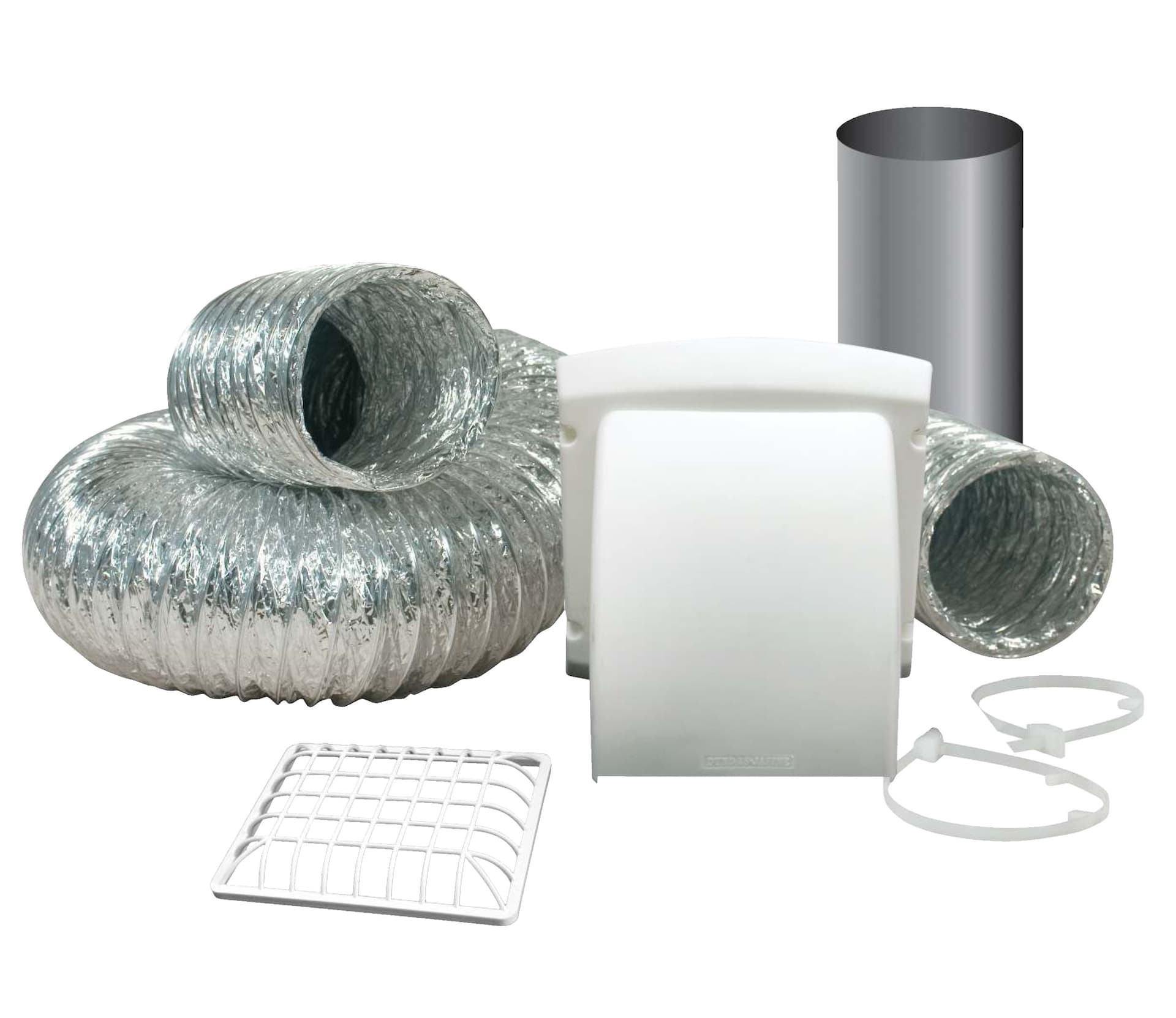 Dundas Jafine TD48PMKZW6 ProMax Dryer Vent Kit, UV-Resistant, 4-in x 8-ft Duct