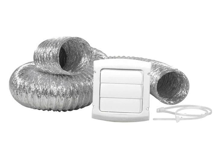 Dundas Jafine TD48PVKZW6 ProVent Louvered Dryer Vent Kit, UV-Resistant, 4-in x 8-ft Duct