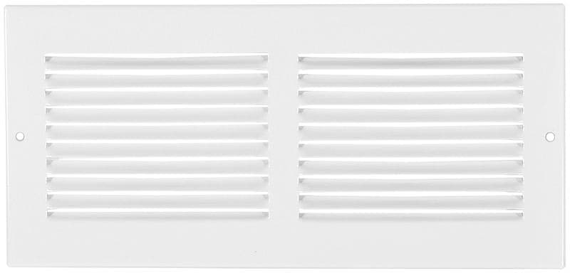 Imperial Steel Return Air Sidewall Grille For Cooling/Heating Systems, White, 10 x 6-in