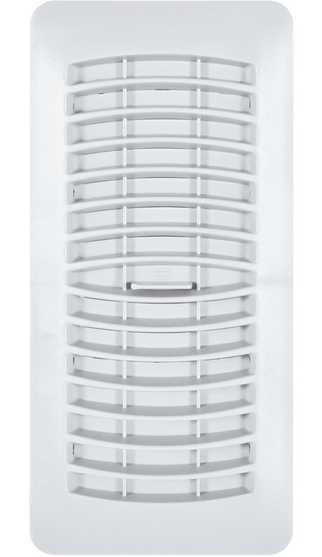 Imperial Louvered Plastic Floor Register, Adjustable, Dishwasher Safe, White, 3 x 10-in