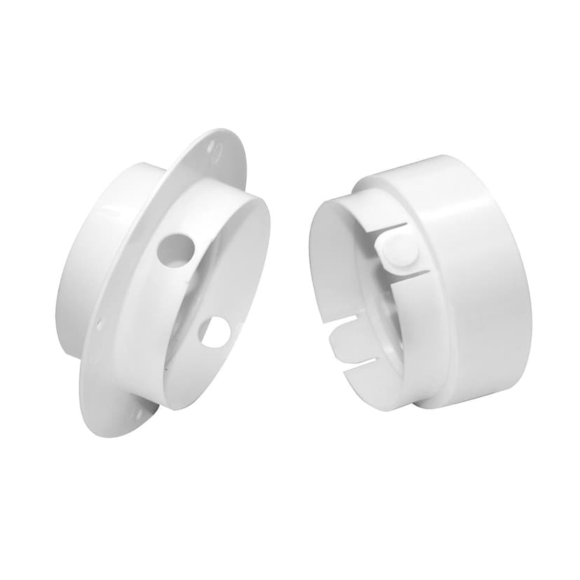 Dundas Jafine EZCNZW EzConnect Dryer Duct to Wall Connector, White, 4-in