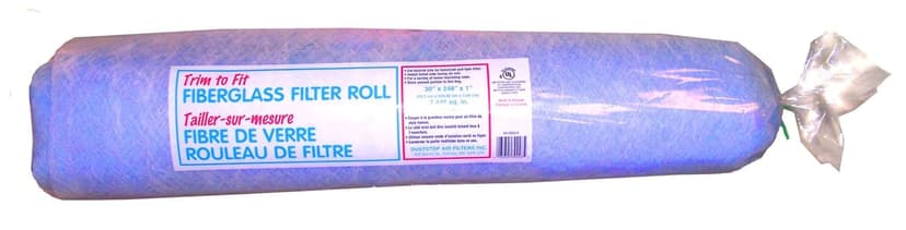 Duststop Trim to Fit Bulk Fibreglass Hammock Filter Roll, 30 x 248 x 1-in, (76 cm x 6.29 m x 2.54 cm)