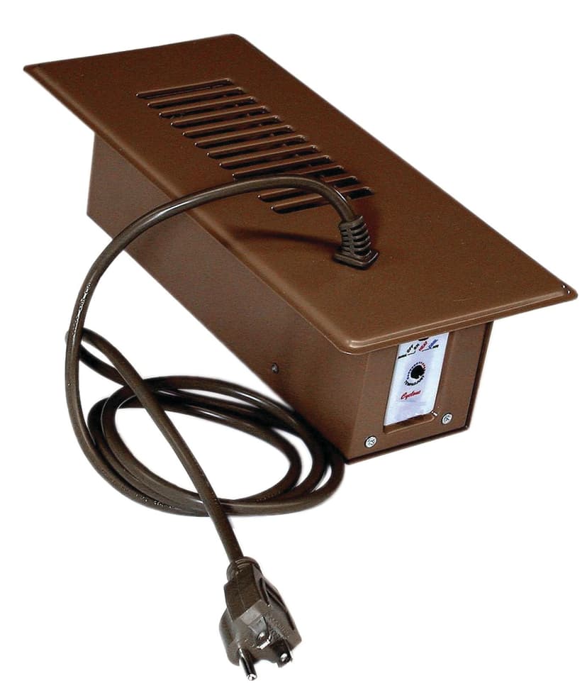 Register Booster Fan Plus with Built-In Thermostat, Brown