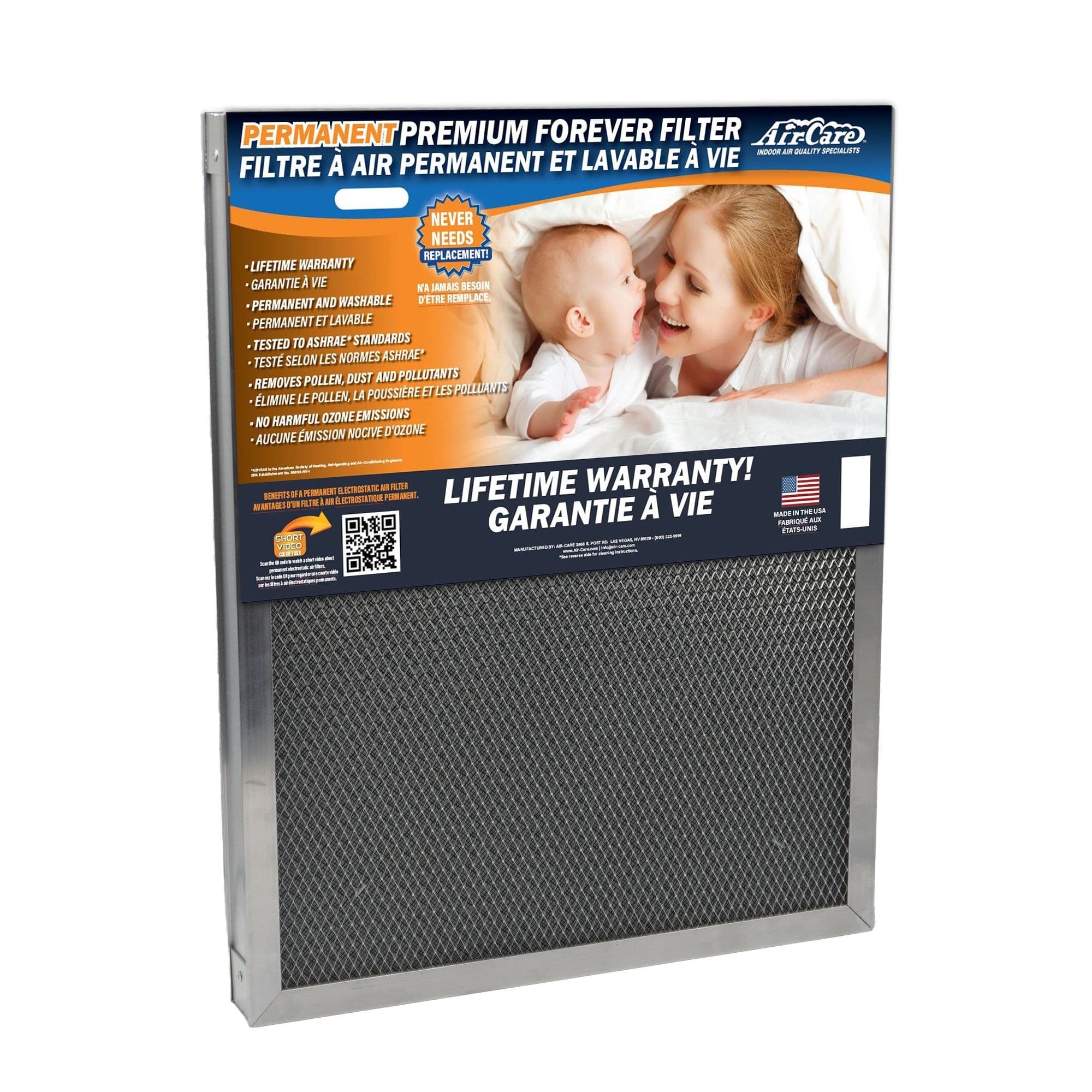 Air-Care Premium Permanent Washable Furnace Filter, 20-in x 25-in
