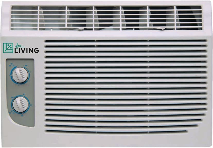 For Living Manual Window Air Conditioner, 5,000-BTU, White