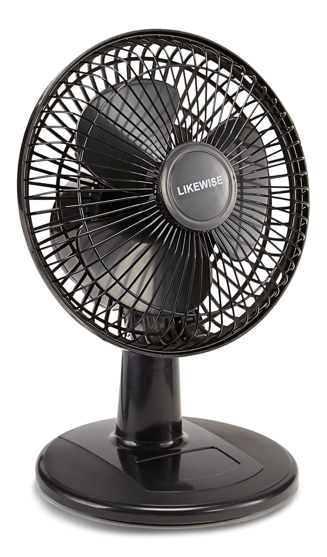 For Living Tilt-Head Table/Desk Fan w/Clip, 2-Speed, Black, 6-in