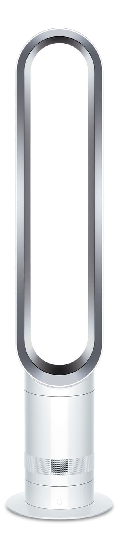 Dyson AM07 Cool™ Programmable Oscillating Tower Fan, 10-Speed, with Remote Control, White/Silver