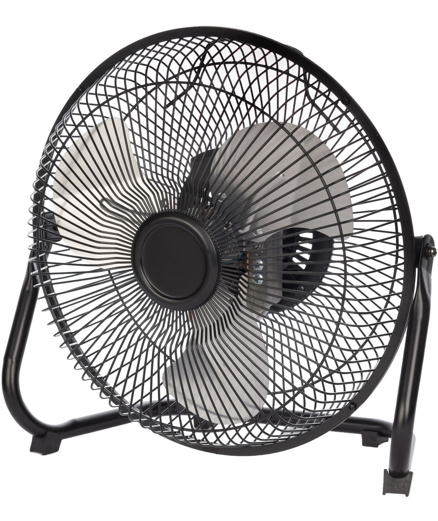 For Living Portable Oscillating Box/Floor Fan, 3-Speed, Metal, 9-in