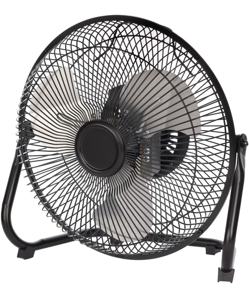 For Living Portable Oscillating Box/Floor Fan, 3-Speed, Metal, 9-in