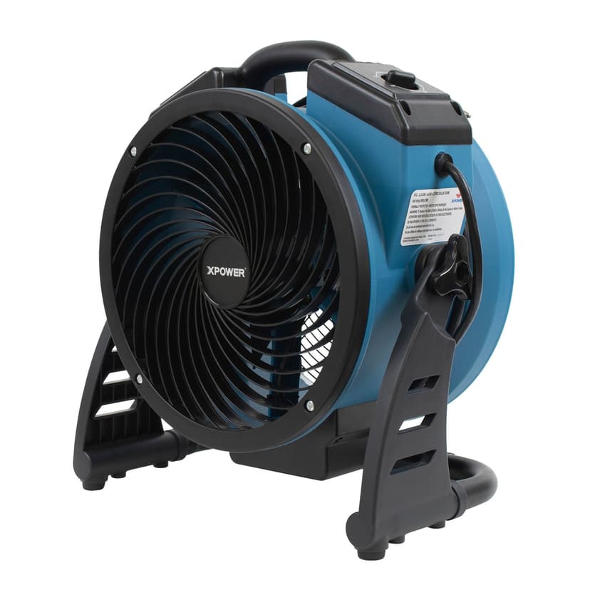 XPOWER FC-150B Brushless DC Motor Rechargeable Room Air Circulator Utility/Floor Fan, Blue