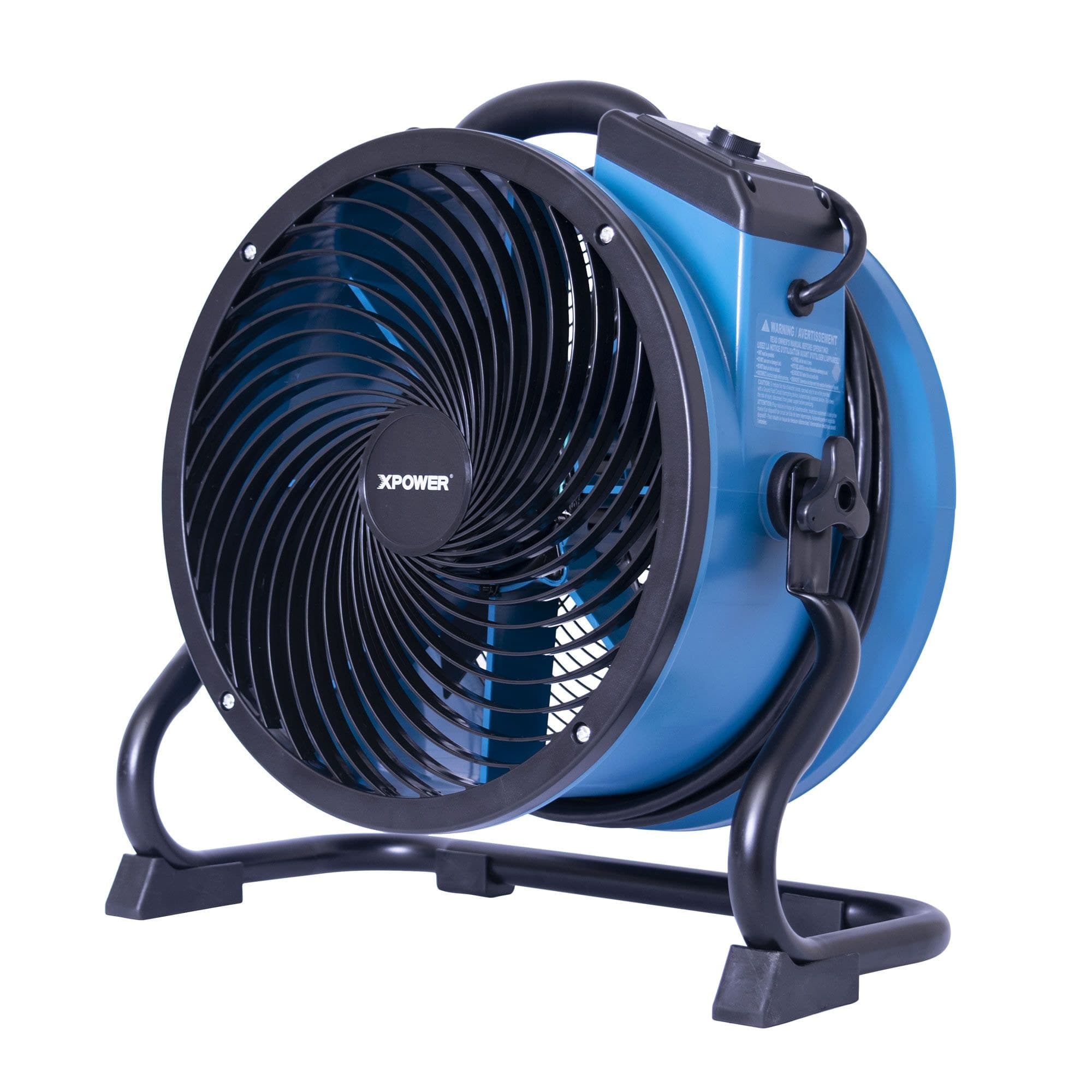 XPOWER X-39AR Professional Sealed Motor Axial Utility/Floor Fan, 1/4 HP, 2100 CFM, Blue