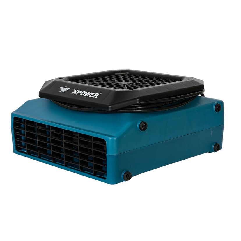 XPOWER PL-700A Low Profile Air Mover, Carpet Dryer, Utility/Floor Fan & Wall Dryer, 1/3 HP, 3-Speed, 1050 CFM, Blue