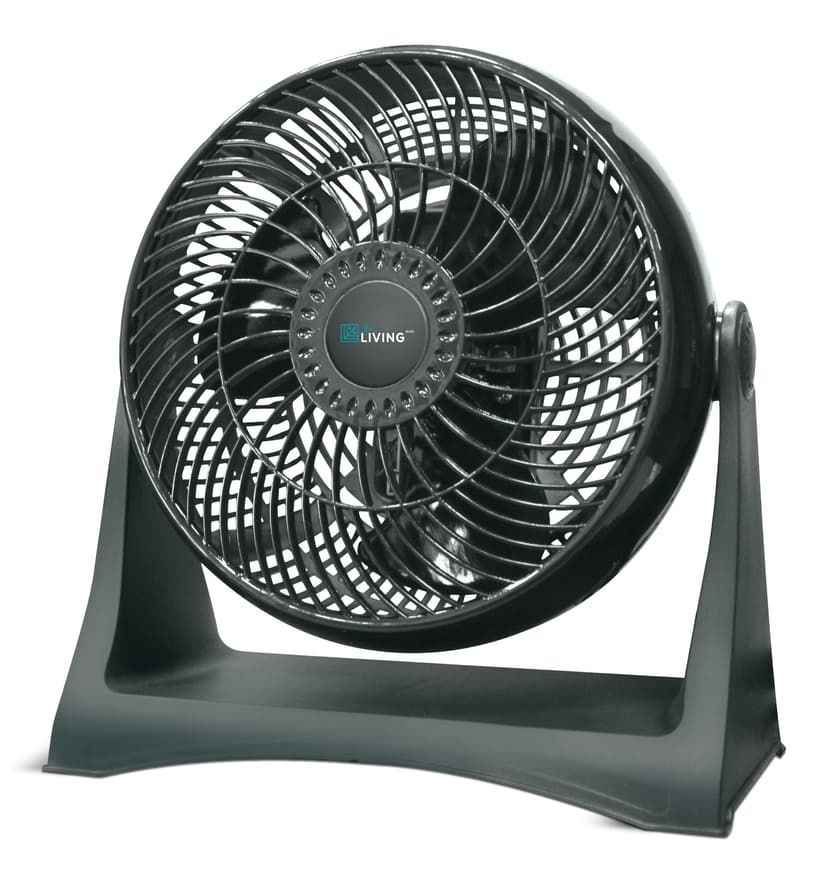 For Living Wall-Mounted Portable Turbo Table/Desk Fan, Black, 8-in