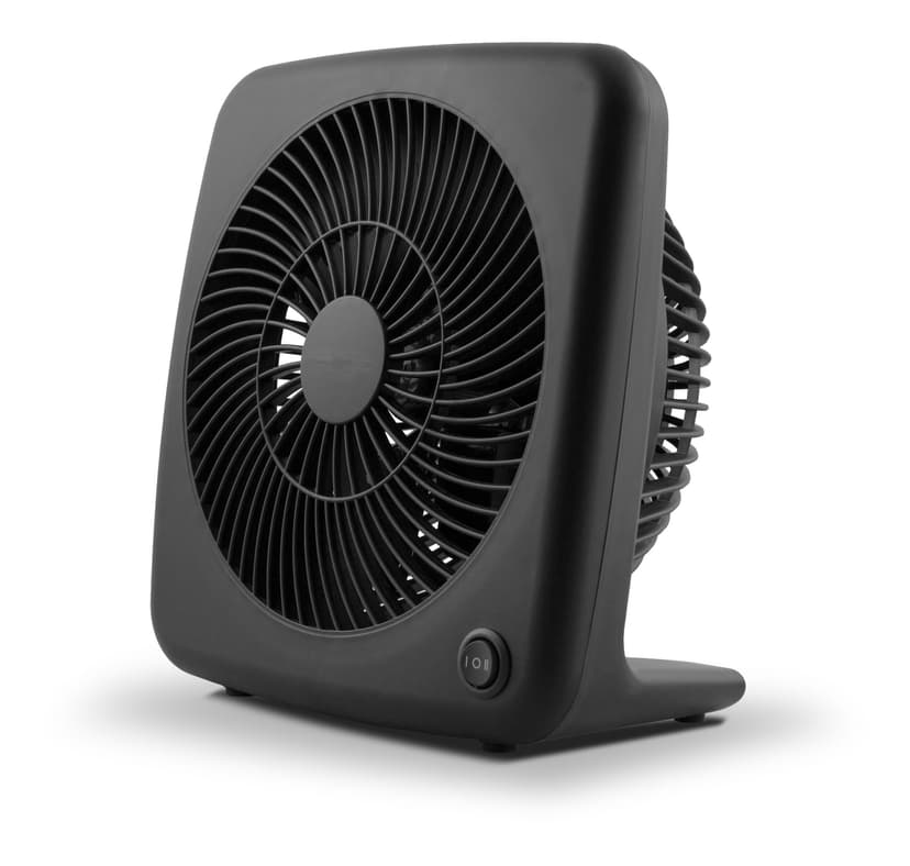 For Living Slim Portable Personal Table/Desk Fan, 2-Speed, Black, 7-in