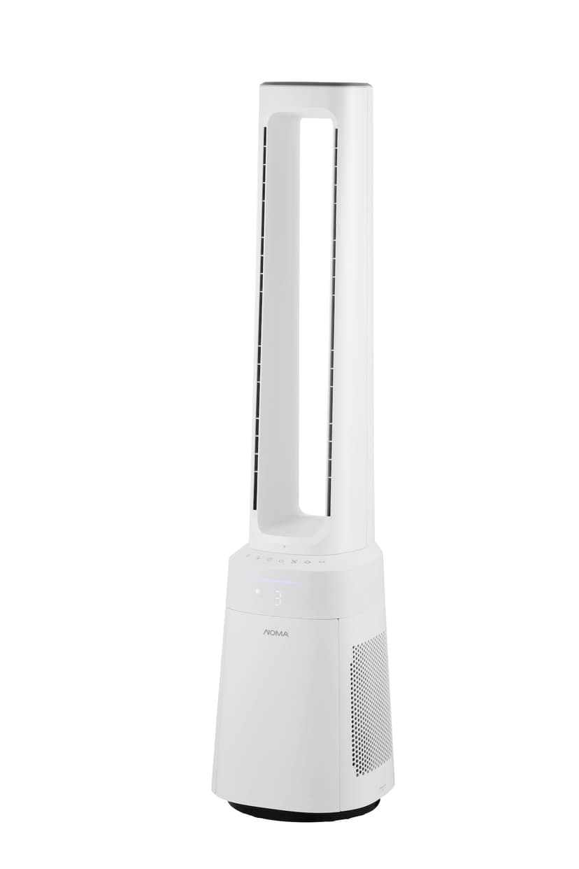 NOMA Digital Bladeless Fan with Air Purifier, White