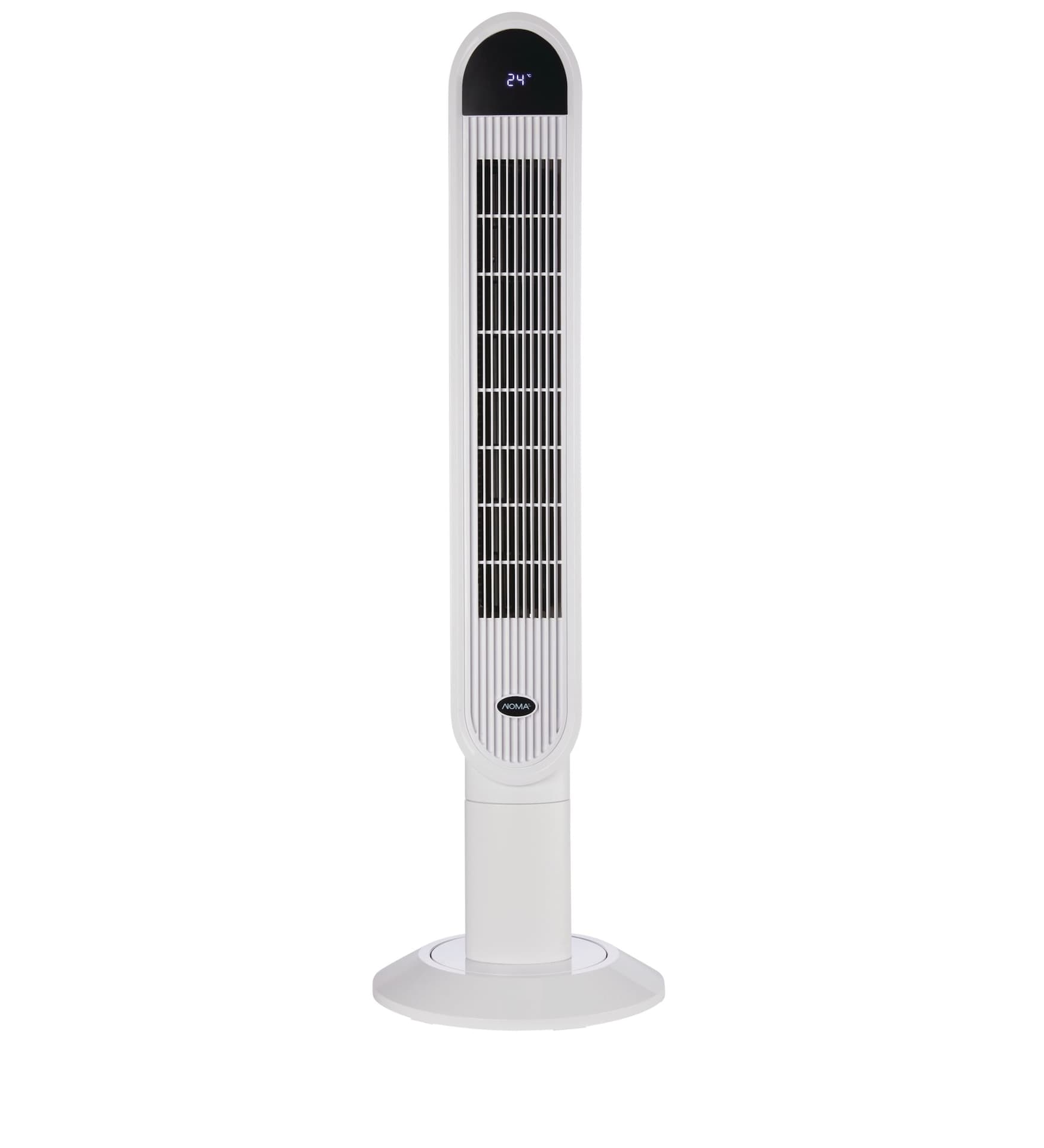 NOMA Oscillating Tower Fan, Remote Control, 3-Speed, White, 45-in