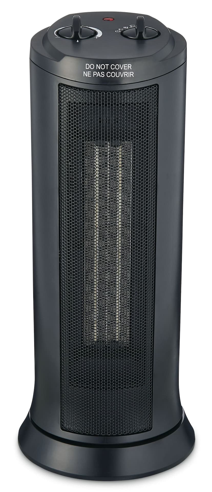 For Living Oscillating Tower Ceramic Space Heater w/Thermostat, 1500W, Black