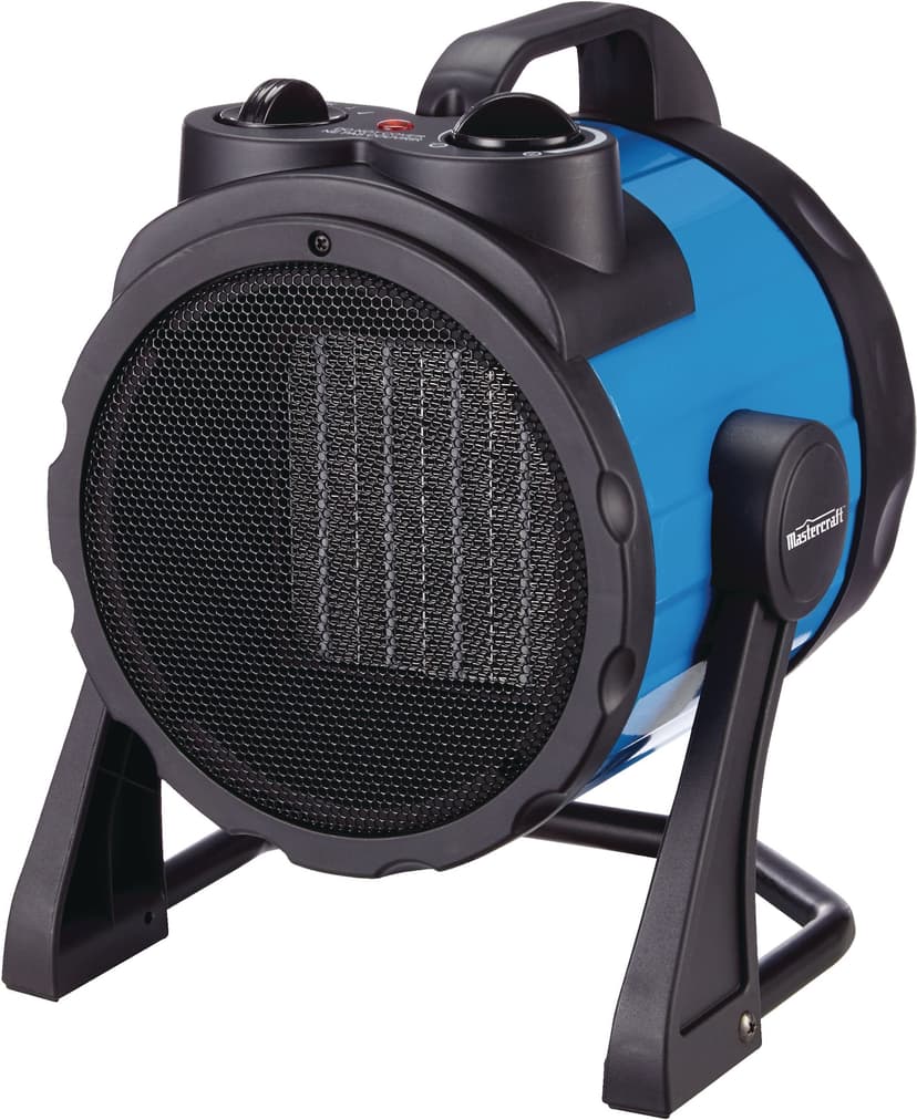 Mastercraft Barrel Ceramic Space Heater w/Thermostat, 1500W, Blue