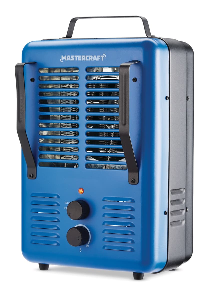 Mastercraft Deluxe Milkhouse Utility Space Heater w/ Thermostat, 1500W, Blue