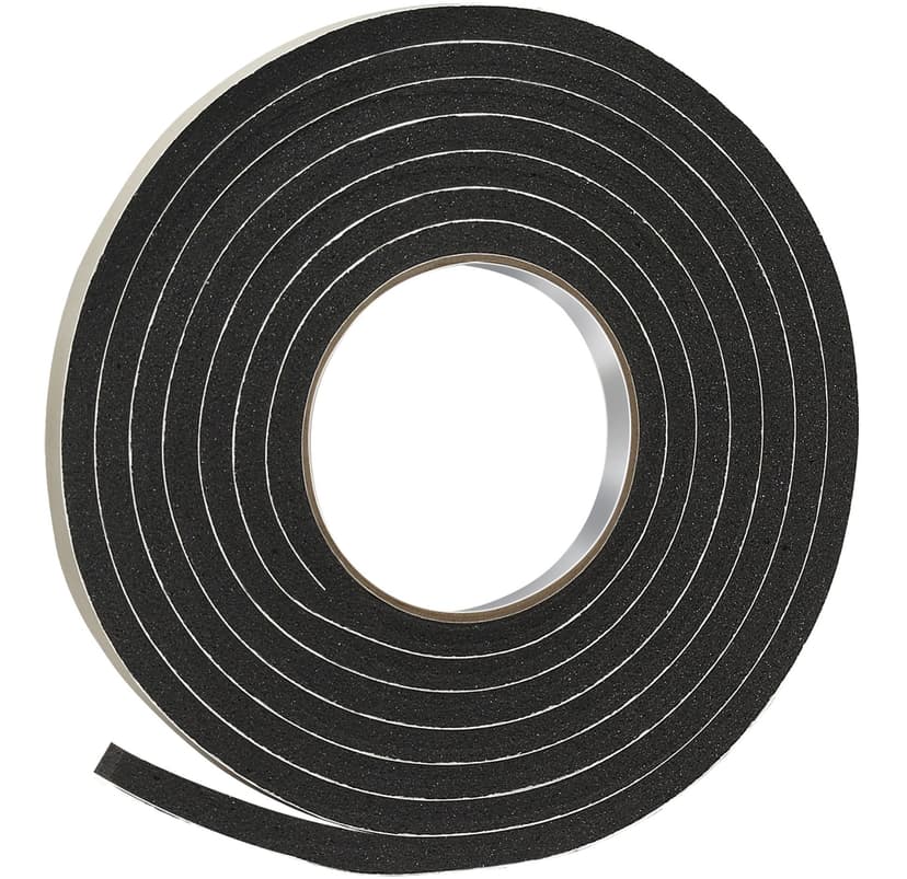 Frost King Rubber Weatherstripping Foam Seal Tape, 3/8-in x 5/16-in x 10-ft, Black