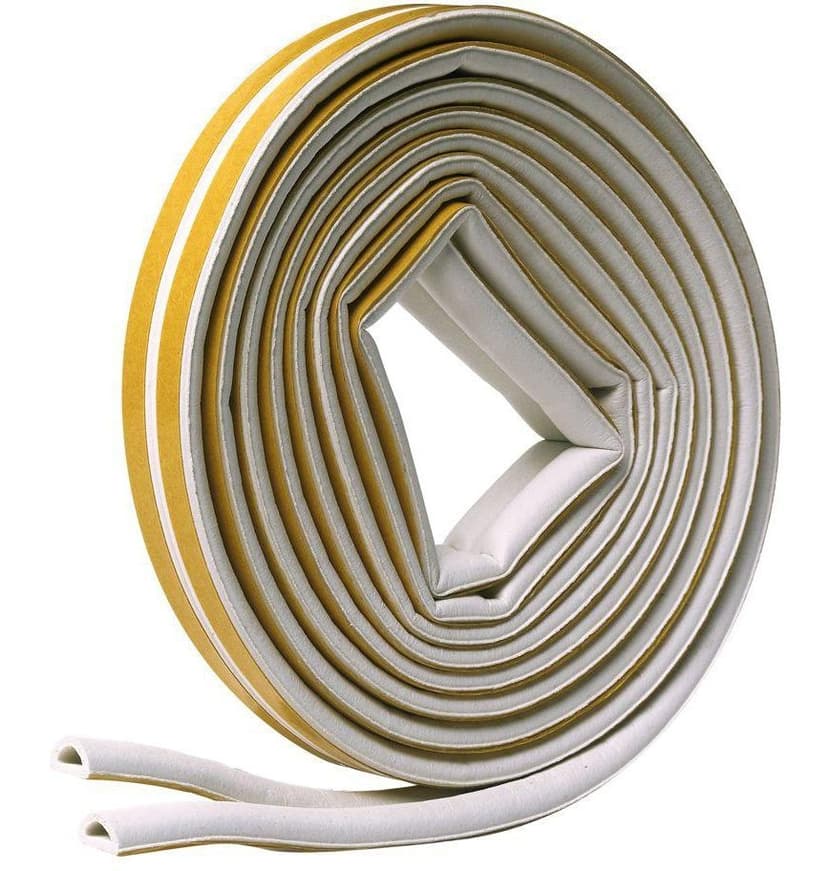 Frost King EDPM Rubber Weatherstripping P-Shape Foam Seal Tape, 3/8-in x 17-ft, White