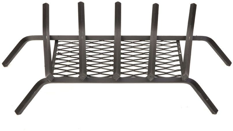Panacea 5-Bar Wrought Iron Fireplace Grate w/Ember Catcher, 23-in, Black