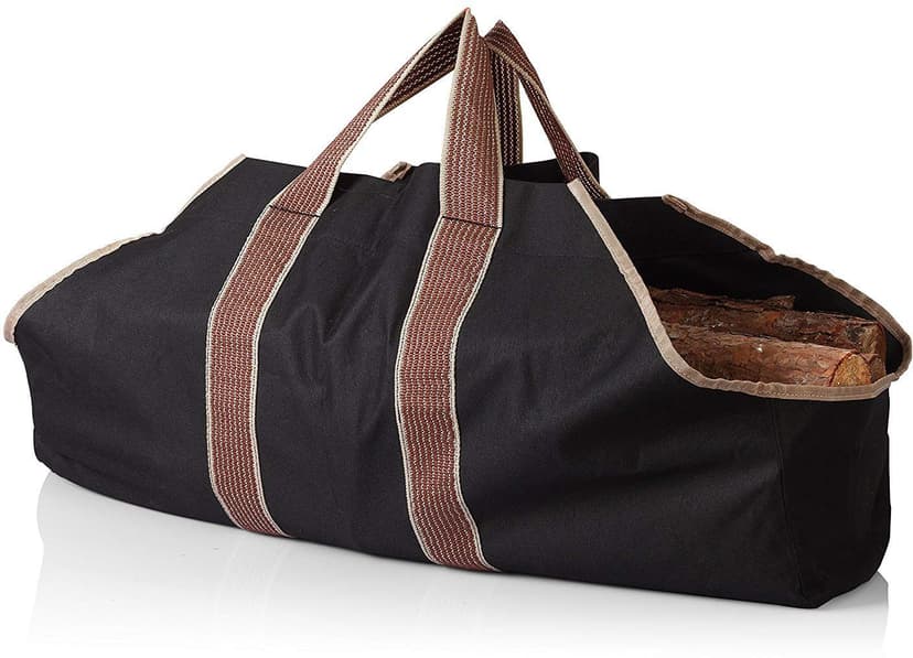 Panacea Canvas Log Tote Bag w/ Sturdy Handles, Black