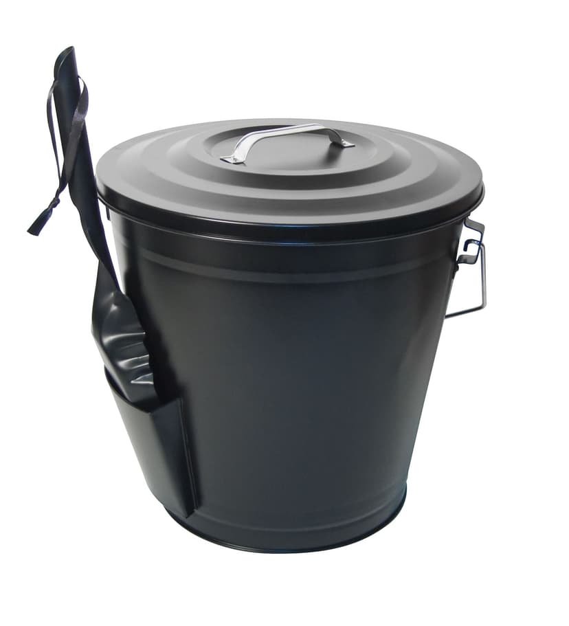 Panacea Ash Bucket with Lid & Shovel, Large