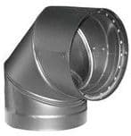 DuraVent Fireplace Double Wall DVL 90° Elbow 6-in, Black