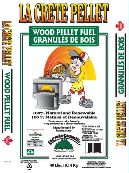 La Crete Pellet Long Burning Softwood Pellet Fuel, 8500 BTUs/lbs, 40-lb