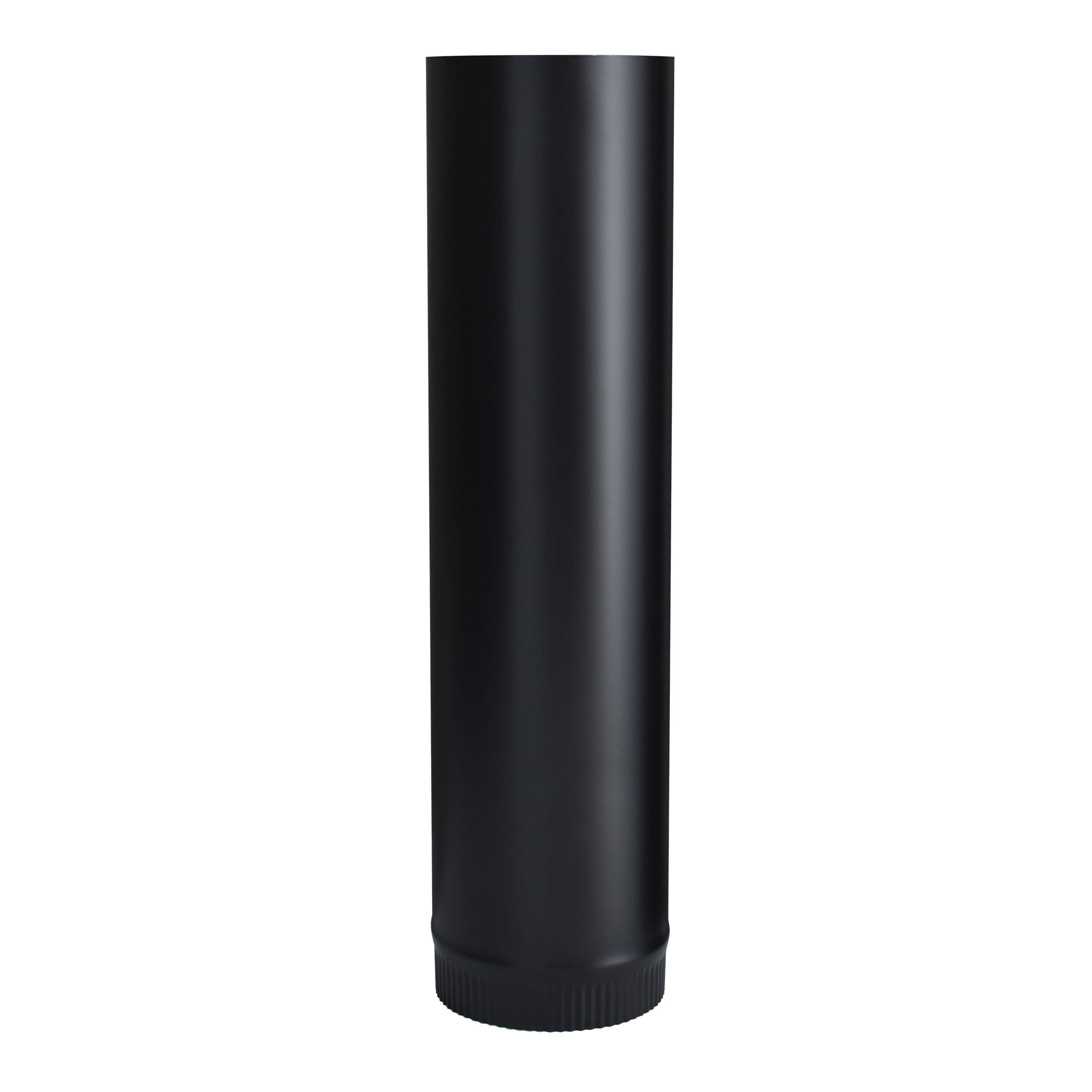 Imperial Fireplace Stove Pipe, 6-in x 24-in, Black Matte Finish