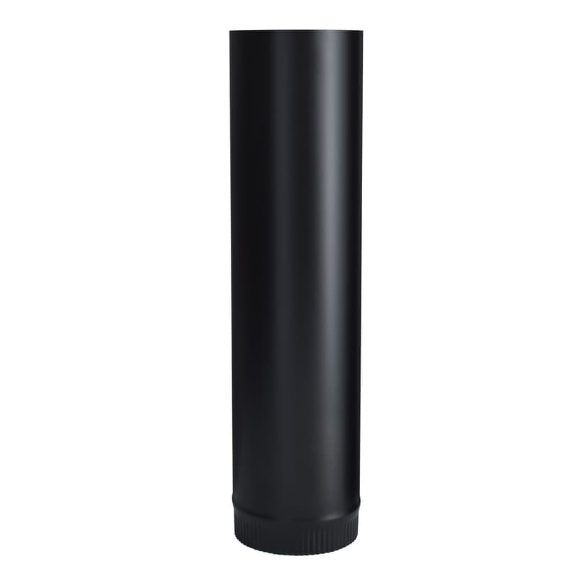 Imperial Fireplace Stove Pipe, 6-in x 24-in, Black Matte Finish