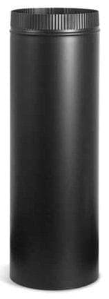 Imperial Fireplace Stove Pipe, 8-in x 24-in, Black Matte Finish