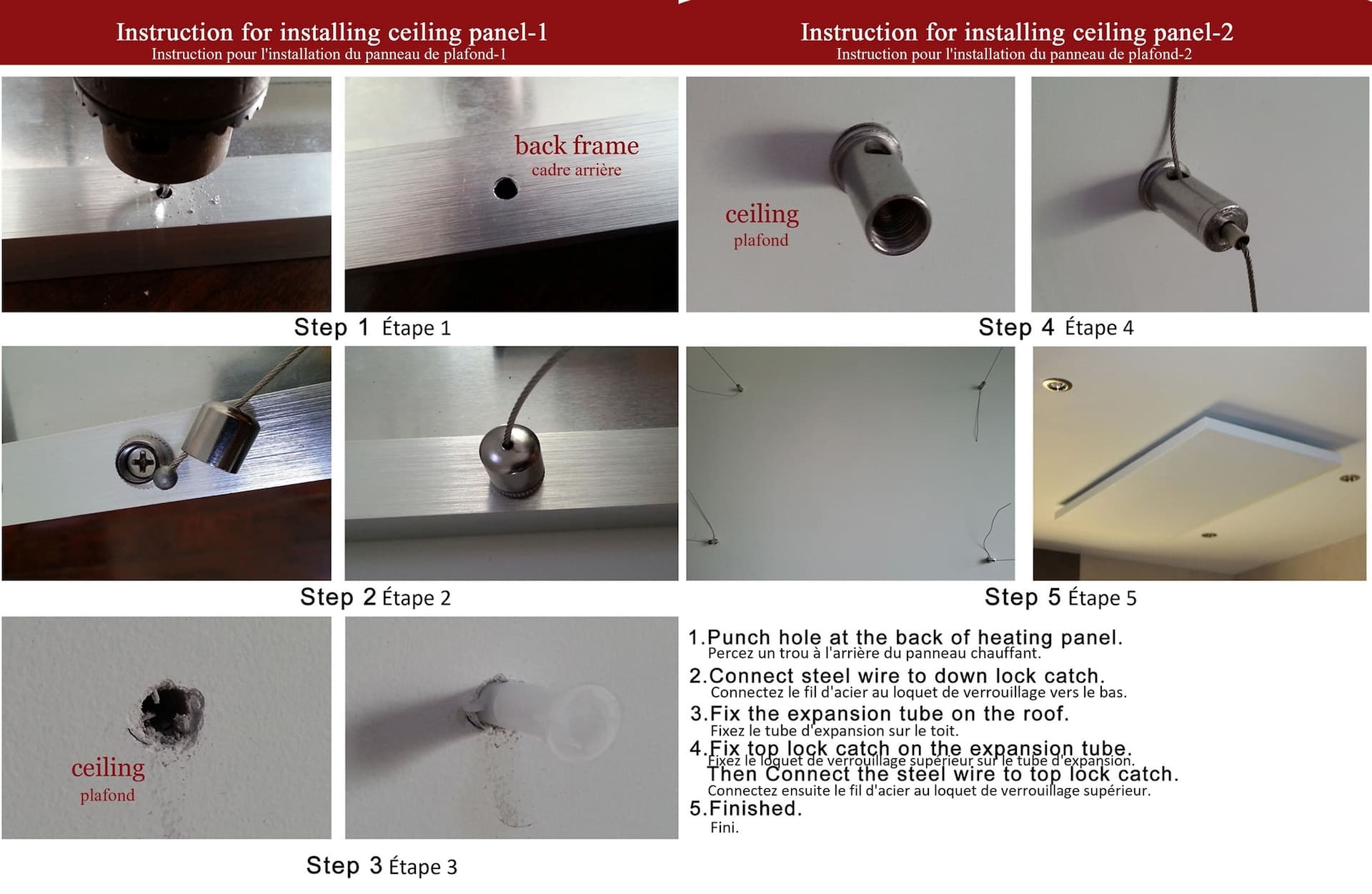 Wexstar Frameless Hang Ceiling Kit for Wexstar Infrared Frameless Panel Heaters