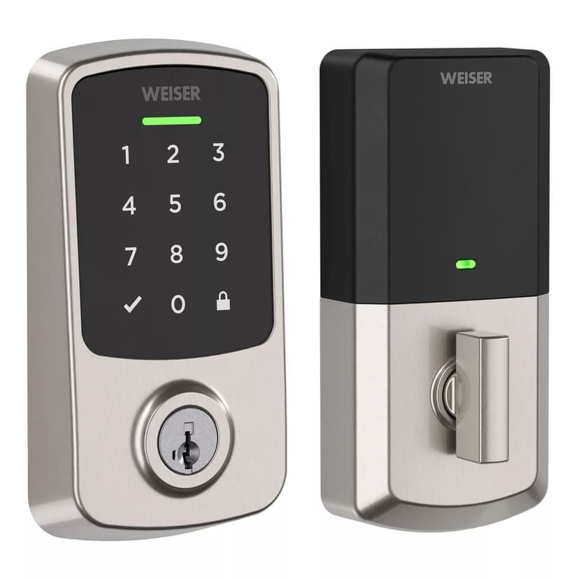 Weiser Aura Reach Deadbolt Smart Lock, Satin Nickel