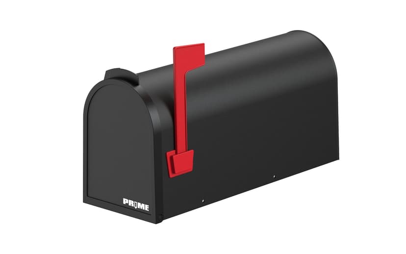 Prime Rust-Proof Rural Curbside Mount Plastic Mailbox, Black
