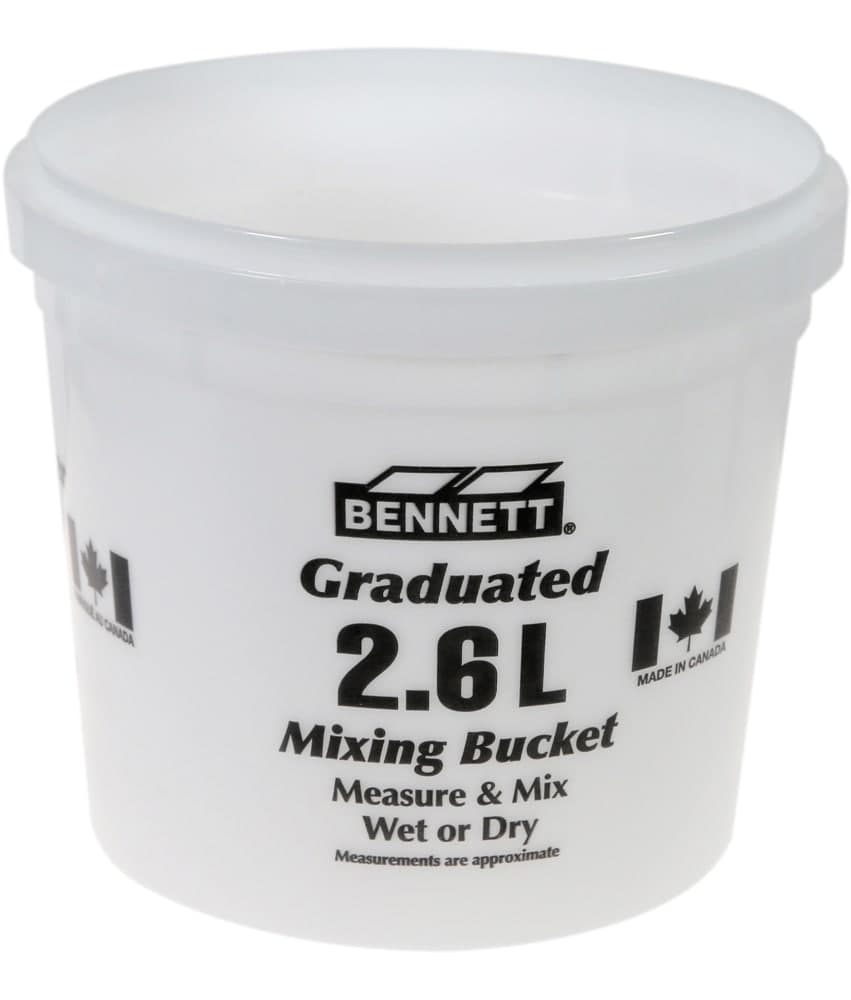 Bennett Poly/Plastic Mixing Bucket, Use with Paints, Pastes, & Adhesives, 2.6-L
