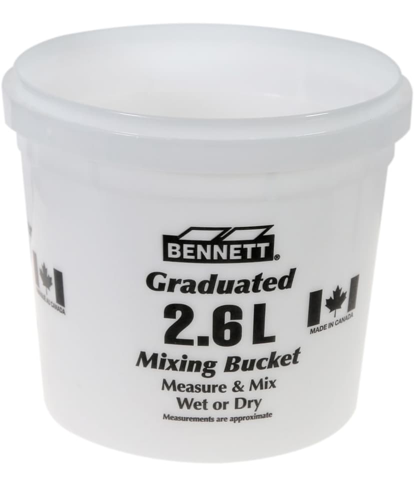 Bennett Poly/Plastic Mixing Bucket, Use with Paints, Pastes, & Adhesives, 2.6-L