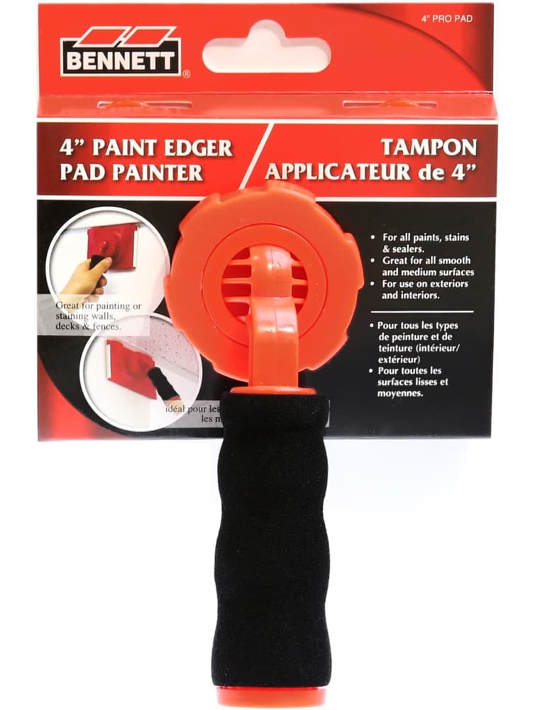 Bennett Pro Pad Exterior & Interior Paint Edger for Staining Decks & Fences, 4-in