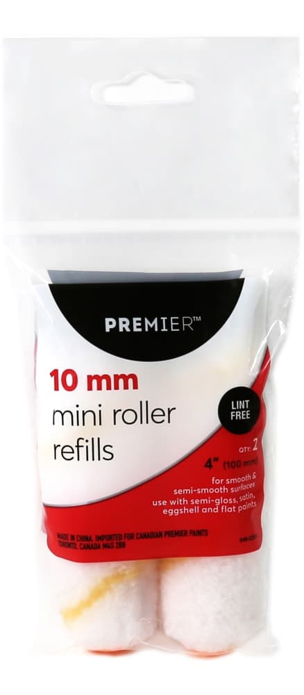 Premier Lint Free Mini Paint Roller, with Long Handle, 2-pk, 10-mm