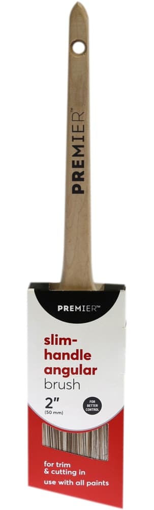 Premier Angle Poly Paint Brush with Slim Handle, 2-in