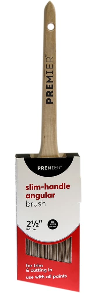 Premier Angle Poly Paint Brush with Slim Handle, 2.5-in