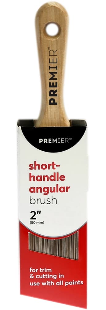 Premier Angle Poly Paint Brush with Short Handle, 2-in