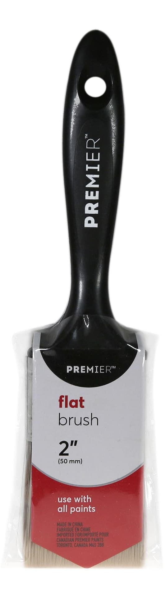 Premier Flat Poly Paint Brush with Plastic Handle, 2-in