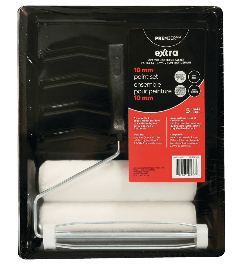 Premier Extra Lint Free Paint Roller Set, 5-pc, 9.5-in